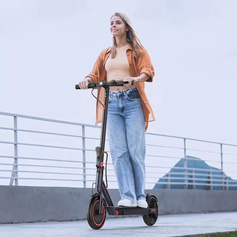 Electric Scooter 350W Max Speed 19MPH Foldable 8.5-Inch Solid Tires