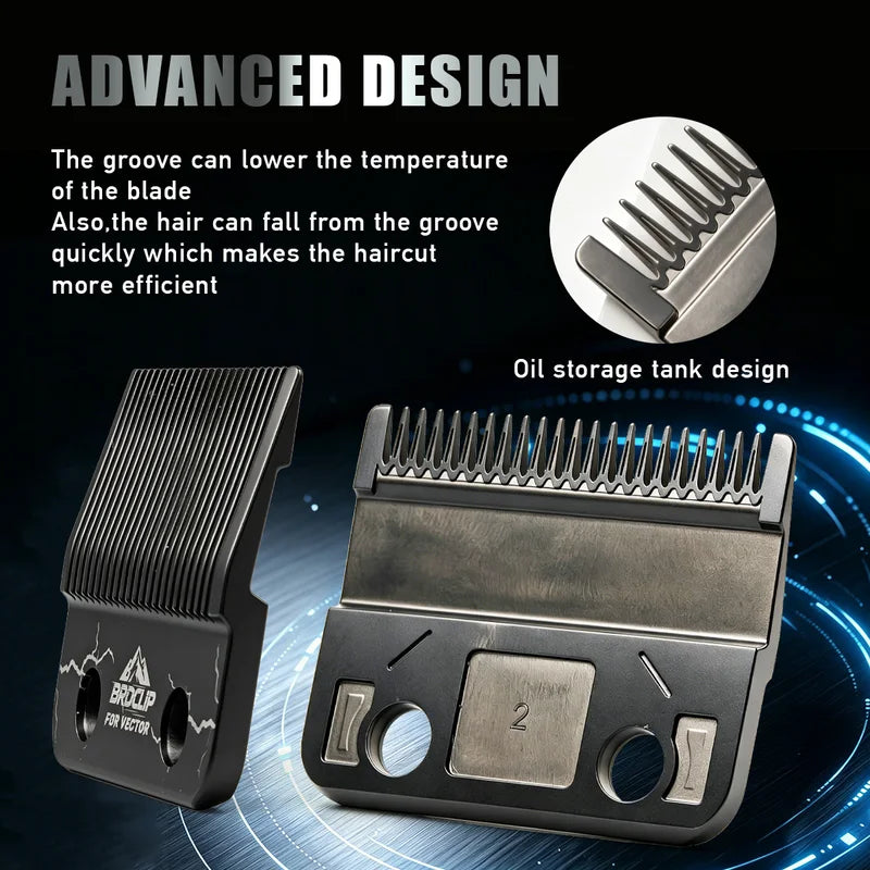 Professional Hair Clipper Replacement Blade with Long Moving Teeth - Universal Fit