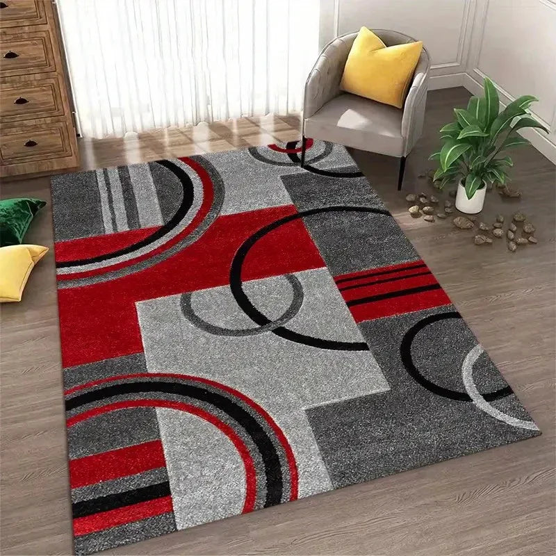 Abstract Geometric Area Rug Non-Slip Washable Floor Mat Home Decor