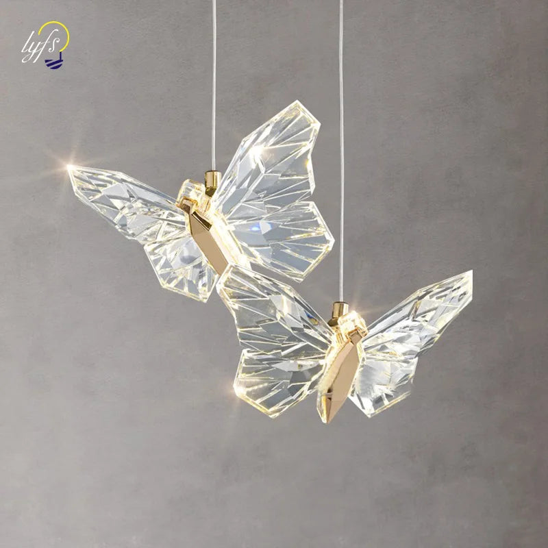 Butterflies LED Pendant Light Nordic Indoor Lighting for Home Kitchen Living Room Bedroom