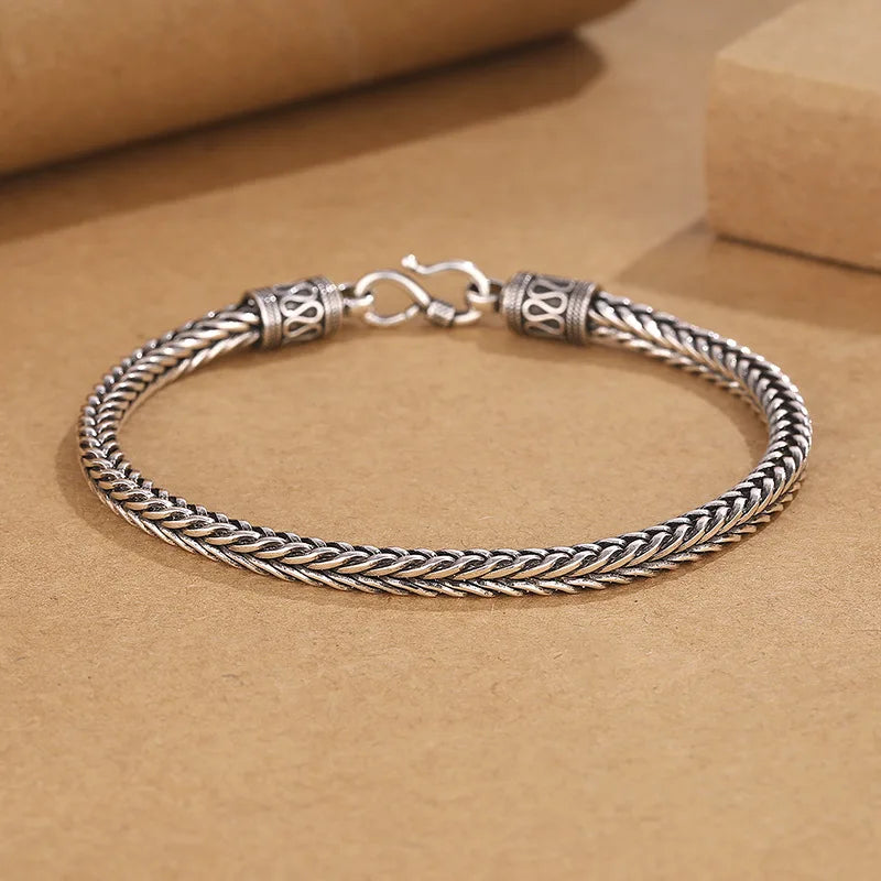 925 Sterling Silver Bracelet Chain for Men Women Luxury Wedding Jewelry