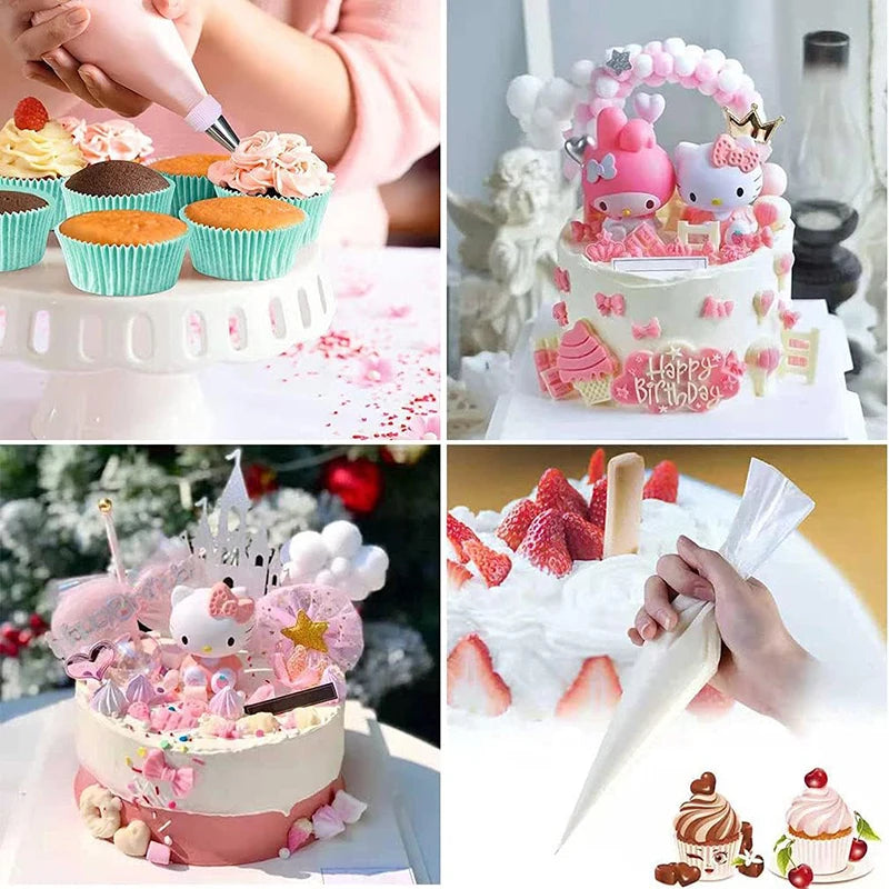 Disposable Piping Bags Kit for Cake Decorating Baking Fondant Pastry Cream 20/50/100Pcs