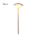 5-Piece Facial Makeup Brush Set with Wooden Handles and Soft Fiber for Glycolic Peel Masks