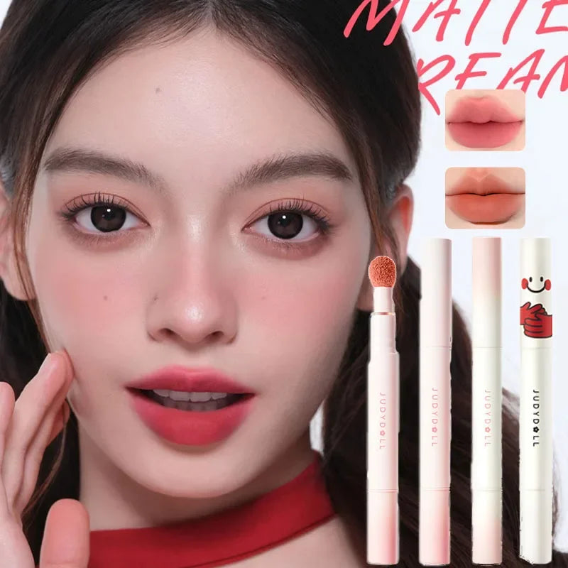 Hydrating Lip Powder Cream Cushion Lipstick - Matte, Non-Sticky, Long-Lasting