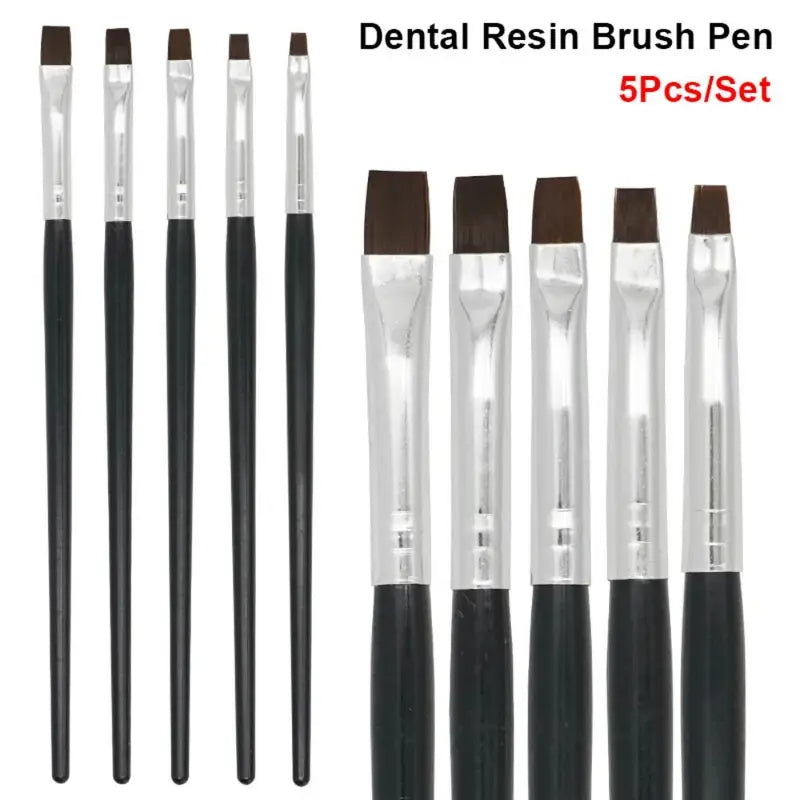 5Pcs Dental Resin Brush Pens - Teeth Shaping & Cleaning Tools for Resin & Nail Art