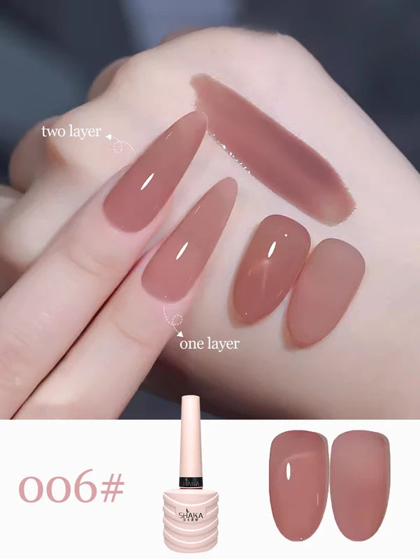 Nail Art Gel Polish Set - Nude Pink, Transparent & Popular Colors, 30 Pieces