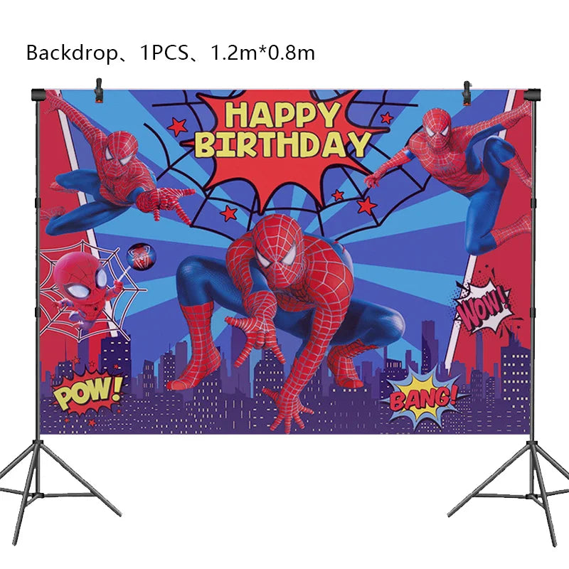 SpideyMan Birthday Party Balloons Kit - Latex, Foil & Number Balloon Set for Kids