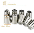 9 Pack Cake Piping Tips Set - Stainless Steel Decorating Nozzles for Cake & Pastry