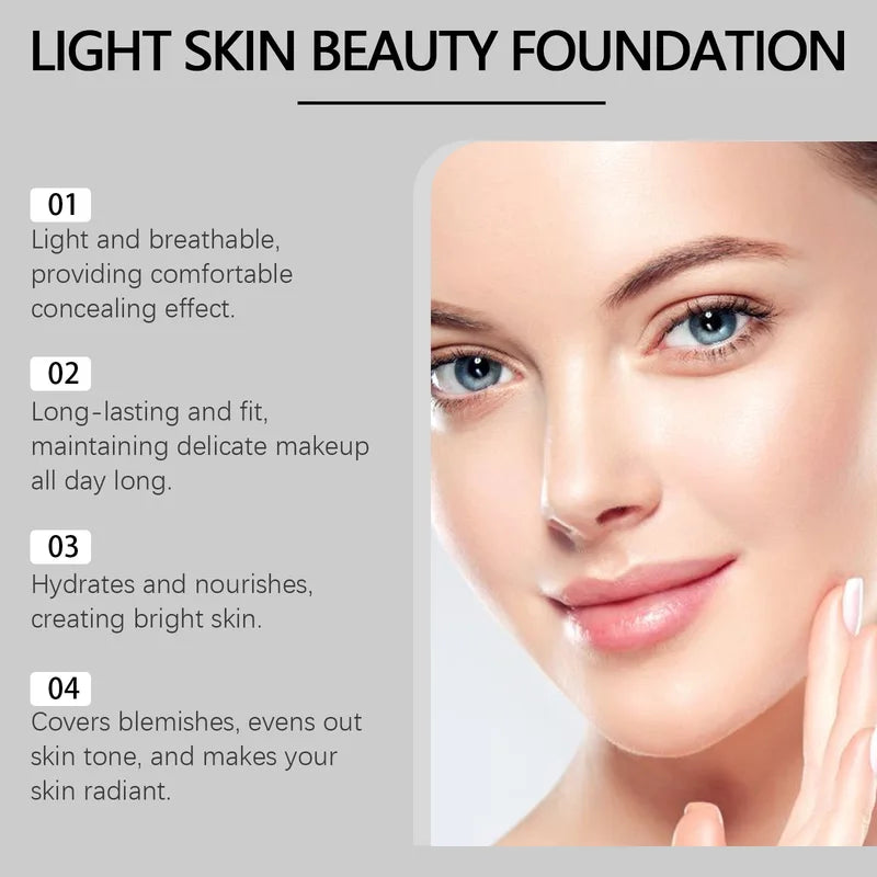 Oil Control Foundation Cream - Full Coverage, Matte Finish, Brightening, Sweatproof 5g