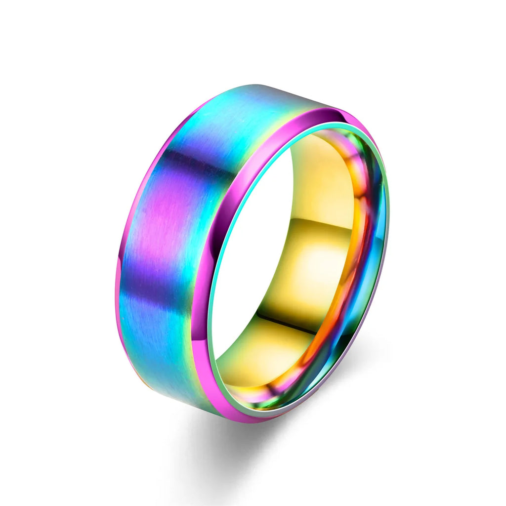 Men's Tungsten Wedding Band - Classic 8mm Stainless Steel Ring for Couples