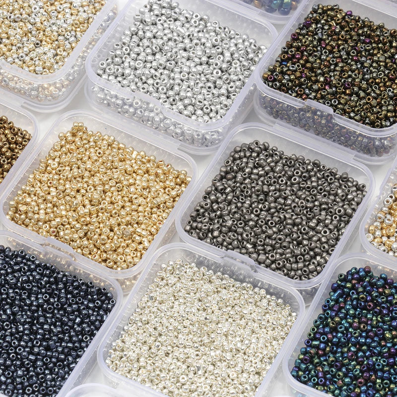 Czech Glass Seed Charms Beads for Jewelry Making DIY Craft Supplies - 2000+ pcs