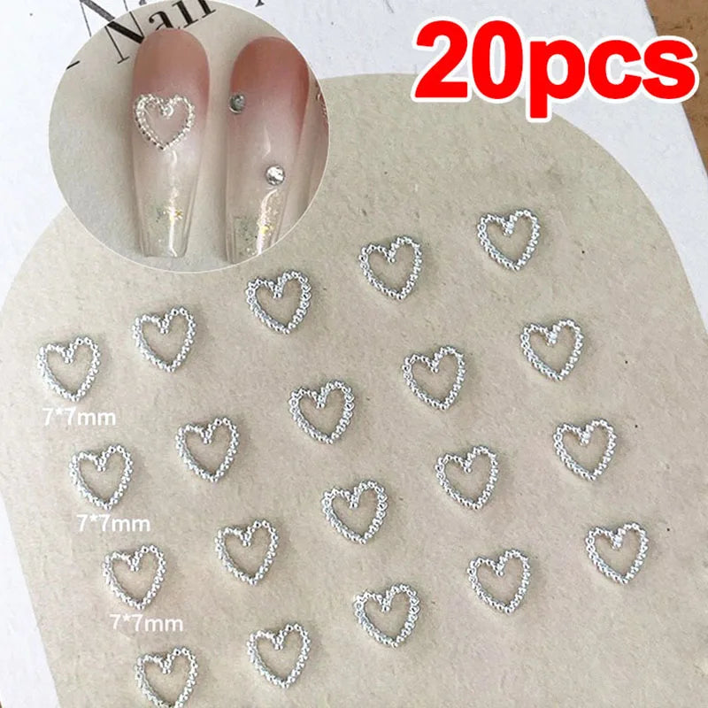 Bow Charms Nail Art Rhinestones Heart Zircon Mini Stone for Manicure DIY Jewelry