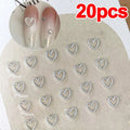 Bow Charms Nail Art Rhinestones Heart Zircon Mini Stone for Manicure DIY Jewelry