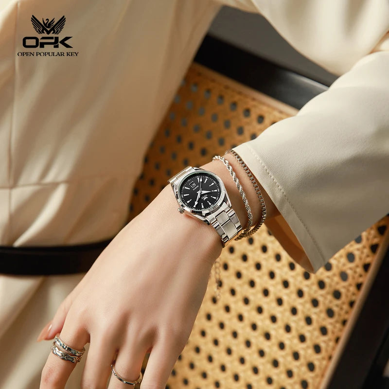Women's Waterproof Quartz Watch with Calendar - Cross-Border Business Style