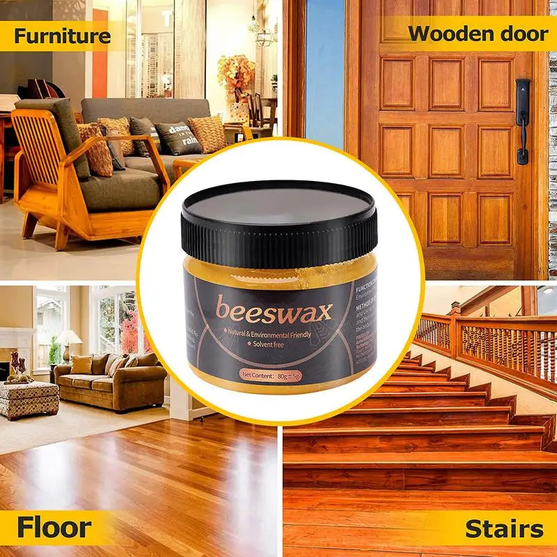 Beeswax Furniture Polish and Wood Floor Cleaner - Natural Wax for Furniture Care