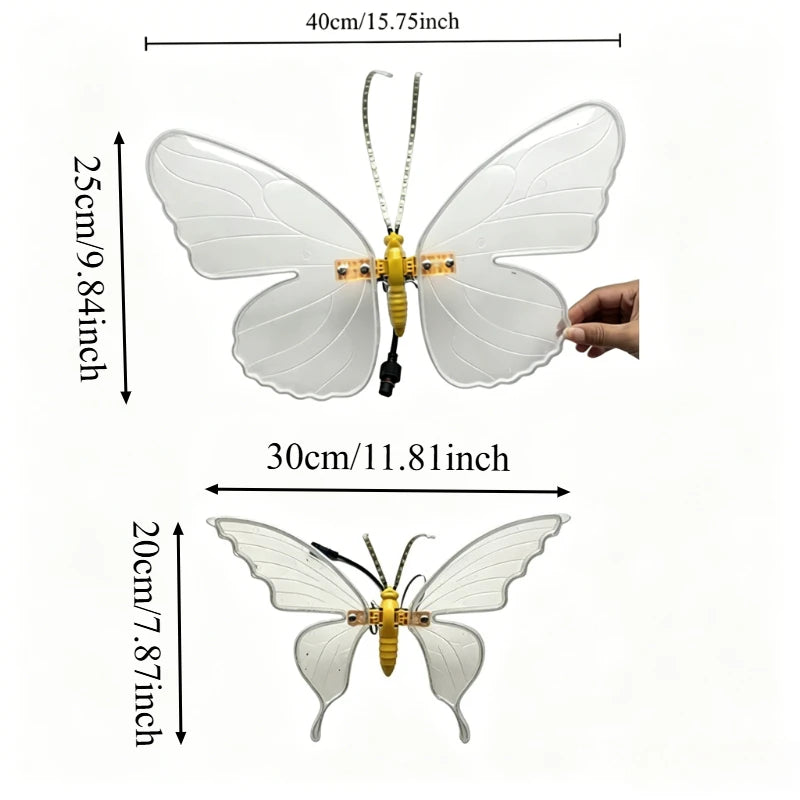 Outdoor Butterfly LED String Lights for Holiday & Festive Decor - Dynamic & Static