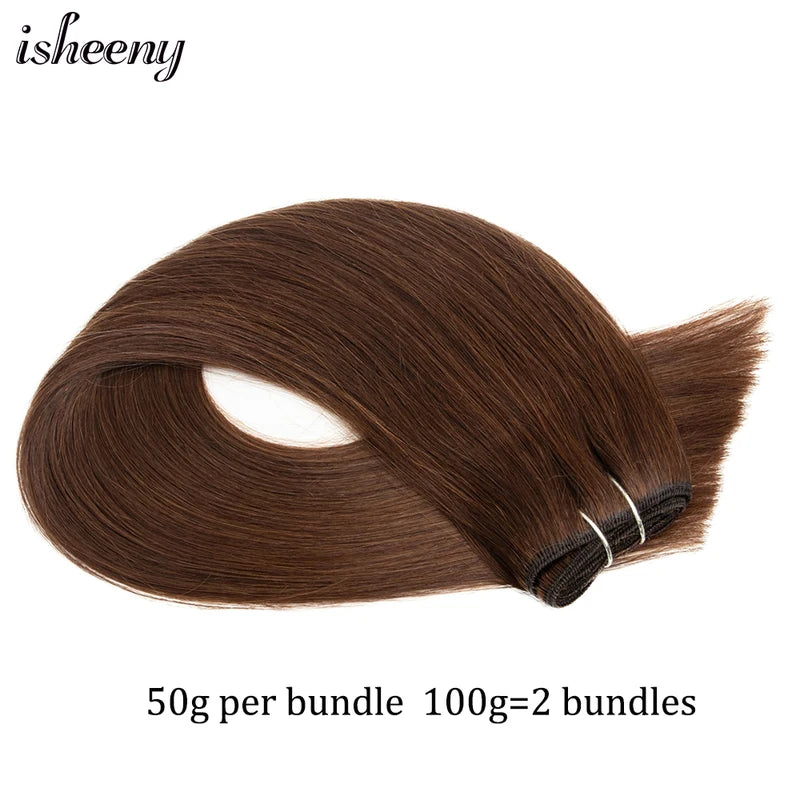 Straight Human Hair Weaves Brazilian Remy Hair Bundles Sew In Extensions Blonde 12-22 Inches