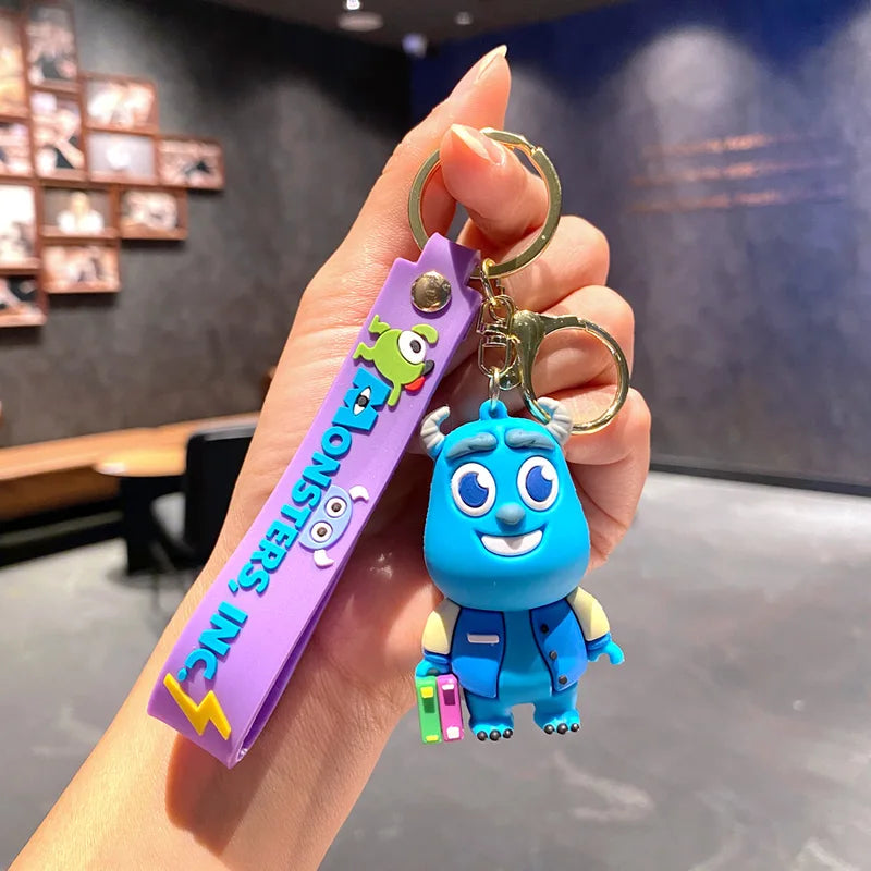 Monster University Keychain Toy Figure with Backpack Clip - Cute Anime Collectible