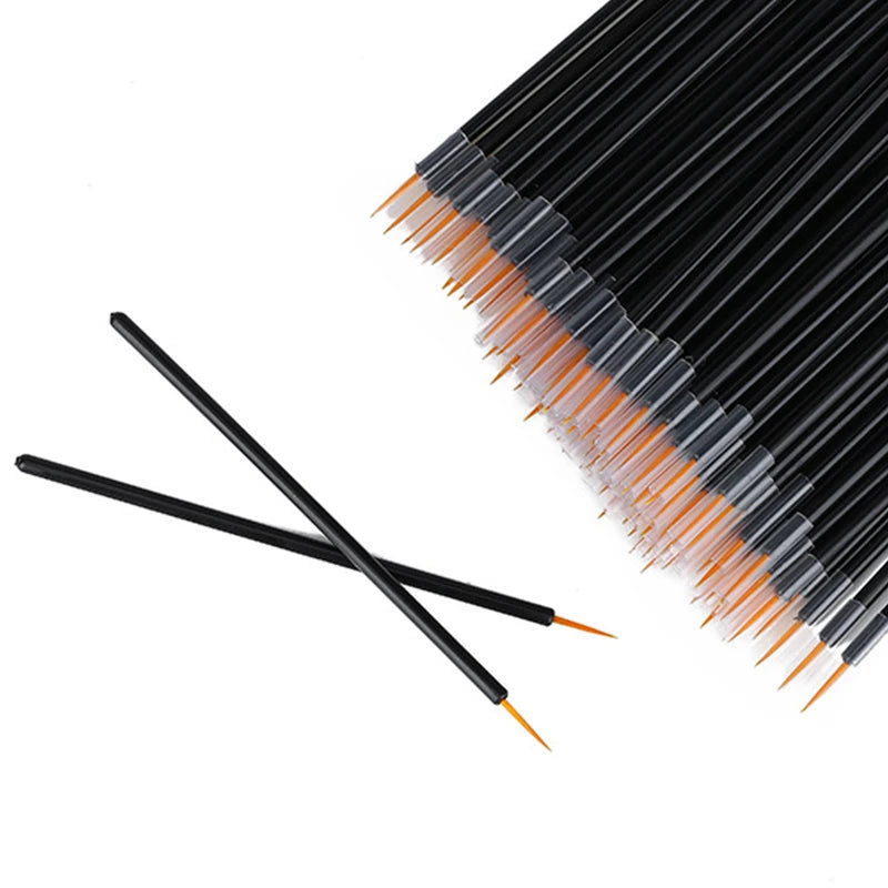 Eyeliner Brushes Set - Makeup Applicator for Eyeshadow and Lash Art, 50/100pcs