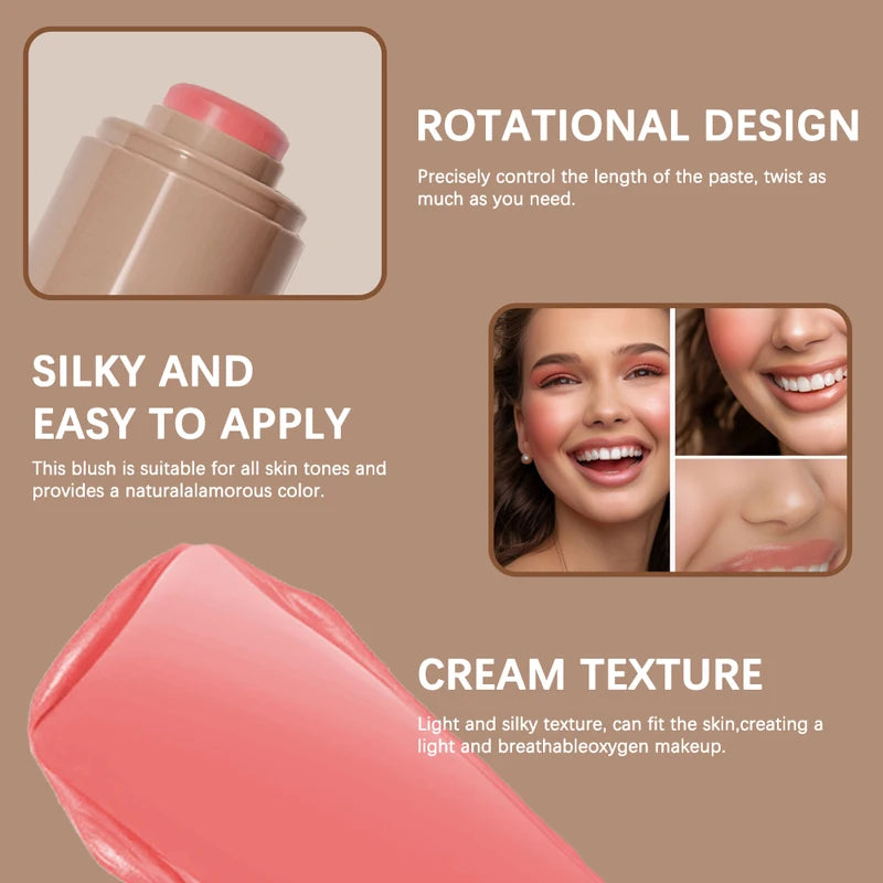 3-in-1 Lip & Cheek Stick Brightening Moisturizing Makeup | Multiple Colors