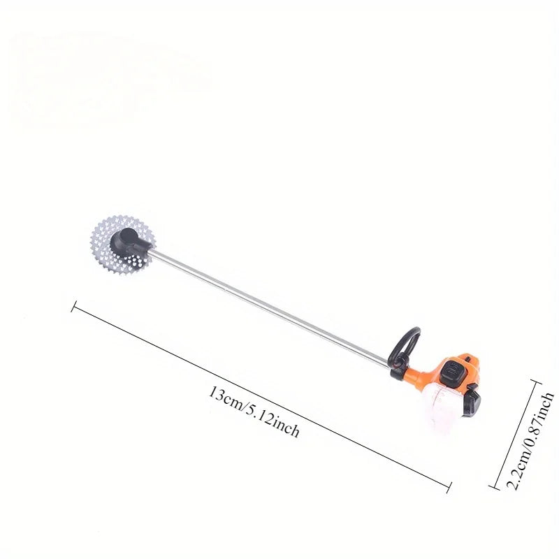 Miniature Chainsaw Model for Dollhouse 1:12 Scale Repair Tool Accessories