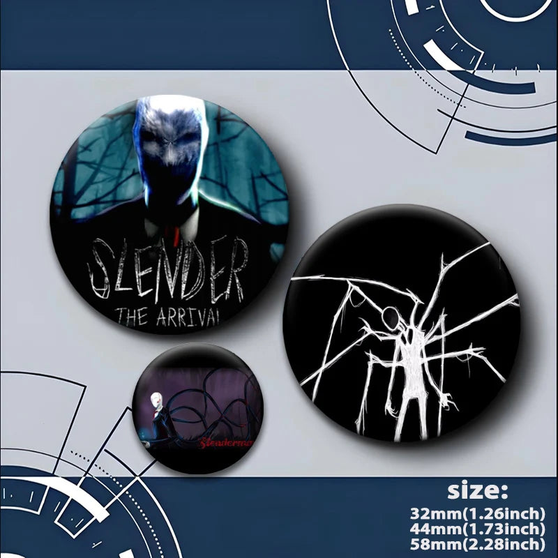 Hobby Game Slender The Arrival Pin Badge - Collectible Bag Accessory 58mm