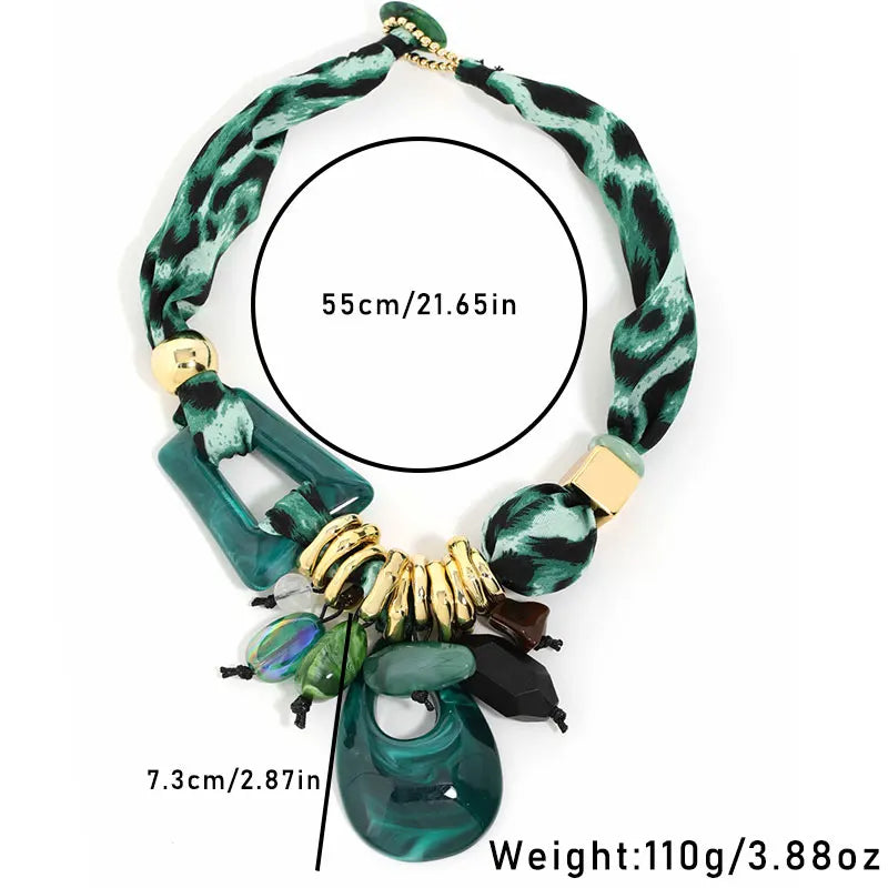 Statement Geometric Necklace Handmade for Women Trendy Wedding Party Jewelry