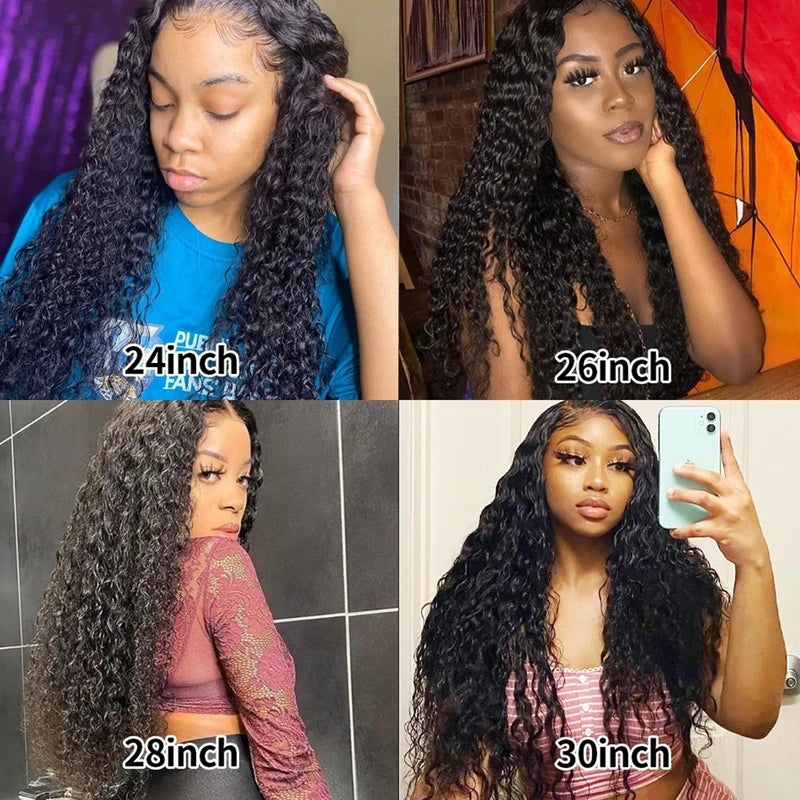 Deep Wave Lace Front Wig Human Hair 13x6 HD Transparent Lace Frontal 28-32 Inch for Women
