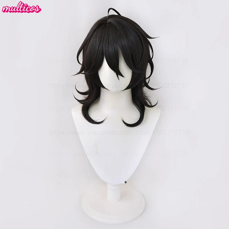 Anime Cosplay Wig 30cm 45cm Synthetic Heat-Resistant Hair Halloween Costume