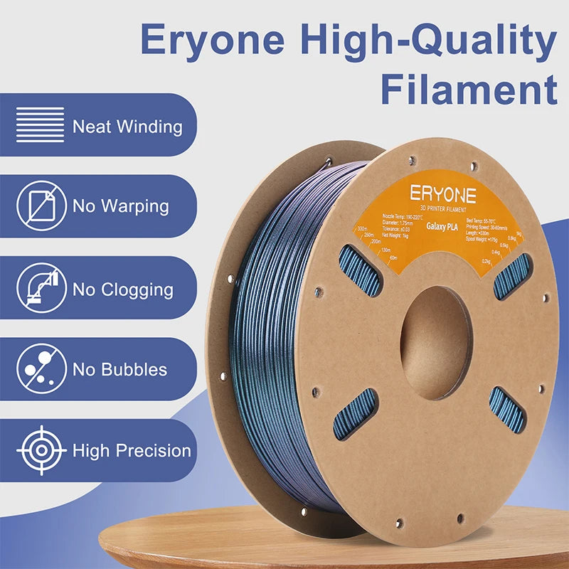 Glitter Galaxy PLA 3D Printing Filament 1.75mm Sparkly Shiny FDM Material - 1KG
