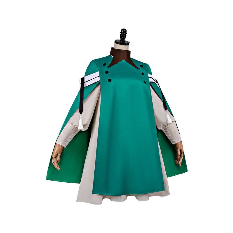 Medieval Witch Cosplay Costume Set with Hat for Anime and Halloween