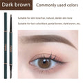 Waterproof Slim Eyebrow Pencil with Brush - Long-Lasting Cosmetic Pen for Natural Eyebrow Shaping