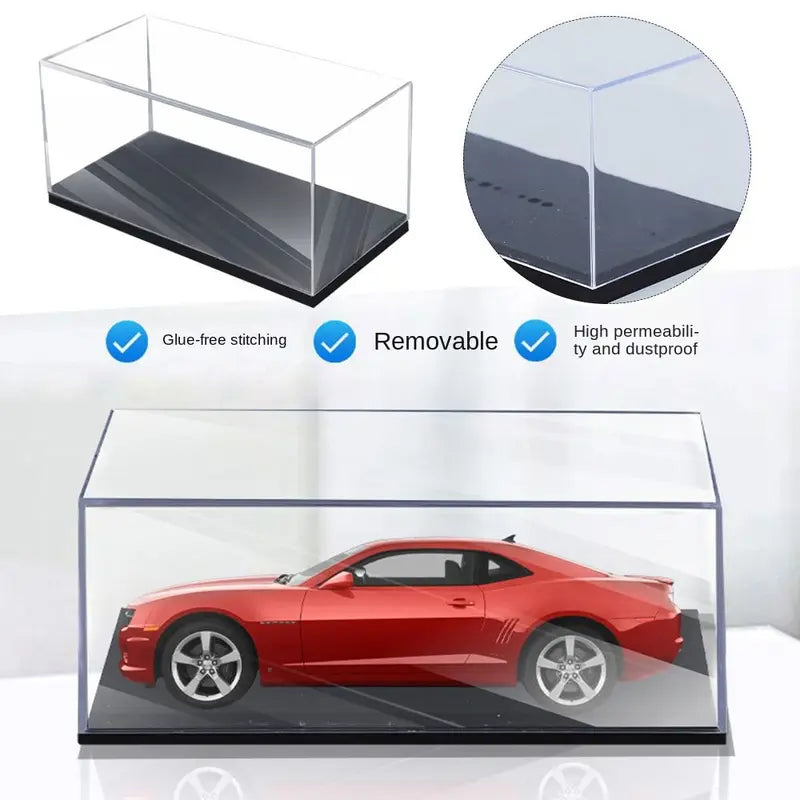 Acrylic Model Car Display Box Dustproof Storage Case for Diecast Collectibles