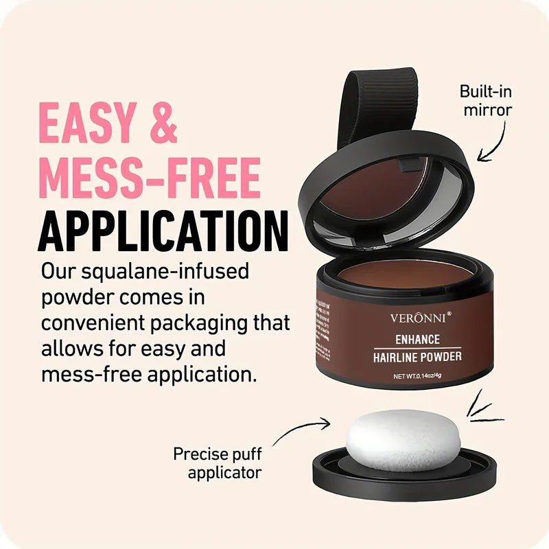 Hairline Concealer Powder & Color Pen Set - Waterproof Quick Coverage for Gray & White Hair Roots
