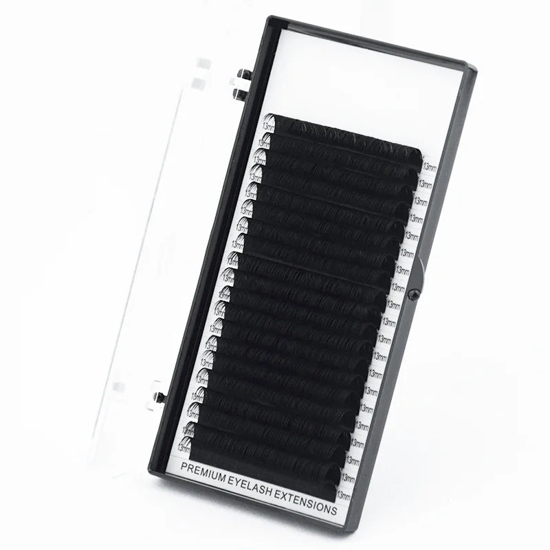 Professional Faux Eyelash Extensions 20 Rows Soft Black Tape for Makeup Artists