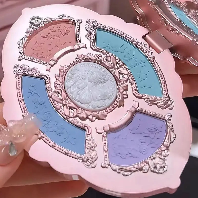 Multicolor Glitter Eye Shadow Palette with Natural Shimmer Finishes