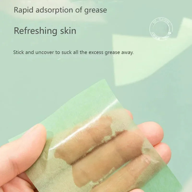 Face Oil-Absorbing Blotting Papers 100 Sheets for Matte Skin & Shine Control
