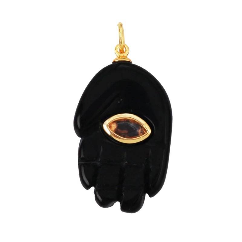 Heart Drop Shape Pendant Necklace with Amethyst Turquoise and Agate Jewelry