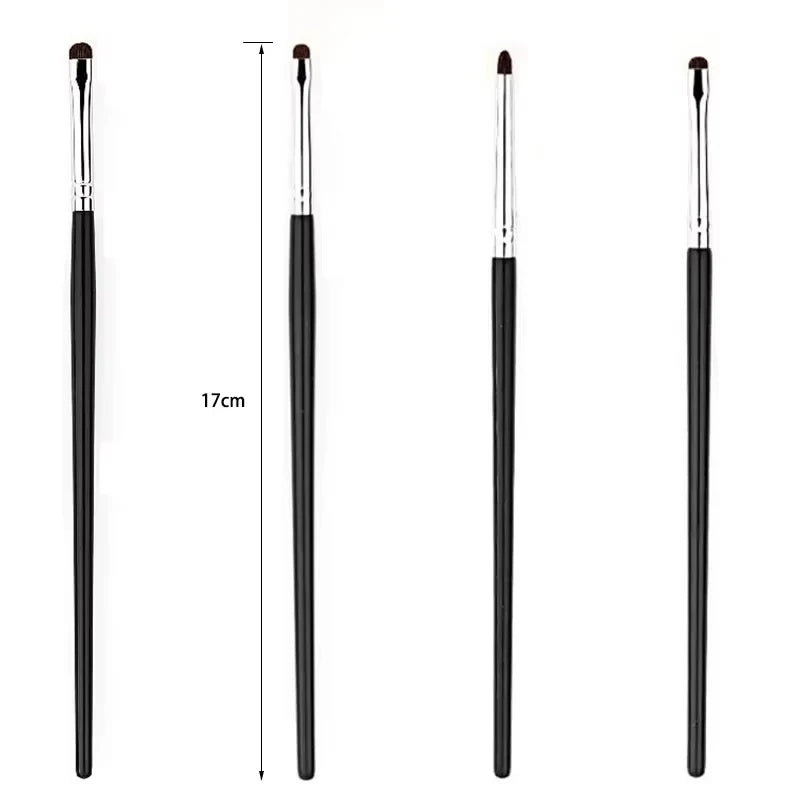 4-Piece Eyeshadow Brush Set - Horsehair, Precise Blending, Eyeliner & Concealer