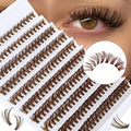 Brown Eyelash Clusters 8-16mm Natural Look Fake Eyelash Extensions DIY Makeup