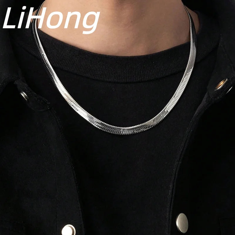 Sterling Silver Snake Chain Necklace for Men Women 16-24 Inch Gift Jewelry
