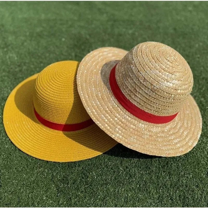 Yellow Straw Hat for Men - Summer Casual Beach Sun Protection Hat