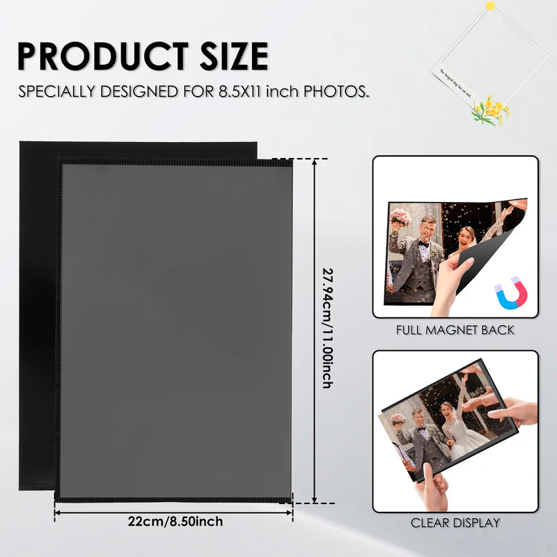 Magnetic Picture Frames Set for Photos on Refrigerator and Metal Surfaces - 6/10/20 Pcs