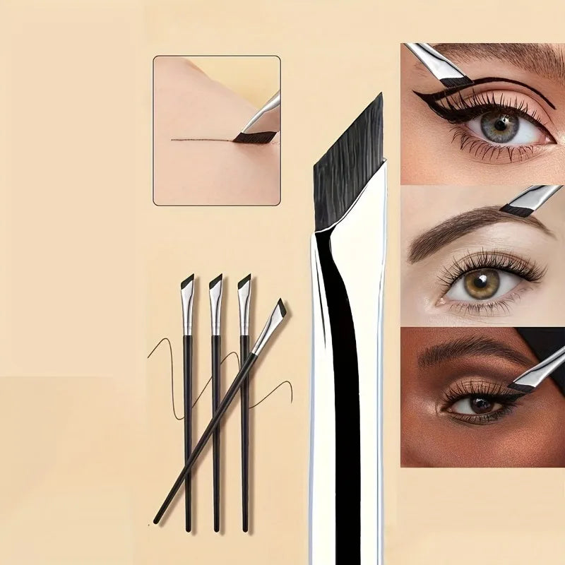 Ulta Thin Fine Angle Flat Eyeliner & Eyebrow Brush - Precise Detail Makeup Tool