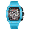 Men's Multi-Functional Waterproof Quartz Watch with Luminous Silicone Strap