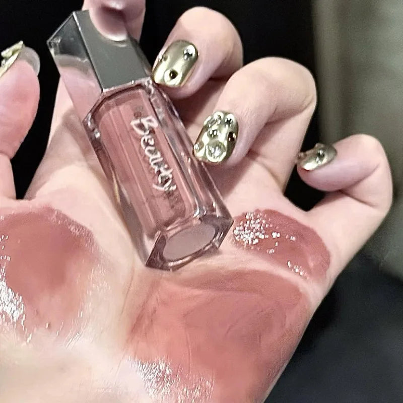 Long-lasting Lip Gloss - Moisturizing Glossy Liquid Lipstick with Water Light Effect