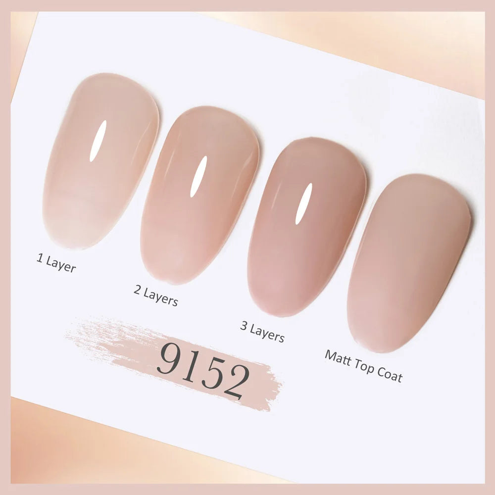 Jelly Nail Gel Polish Kit - HEMA Free Semi-Permanent UV LED Nail Lacquer