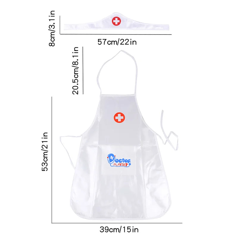 Children's Halloween Nurse Costume Apron for Kids & Family Pretend Play