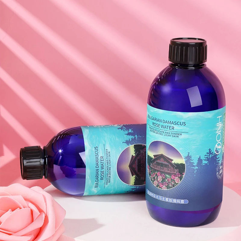 Organic Rose Water Facial Toner - Damask Rose Hydrosol for Brightening Skin, 400ml