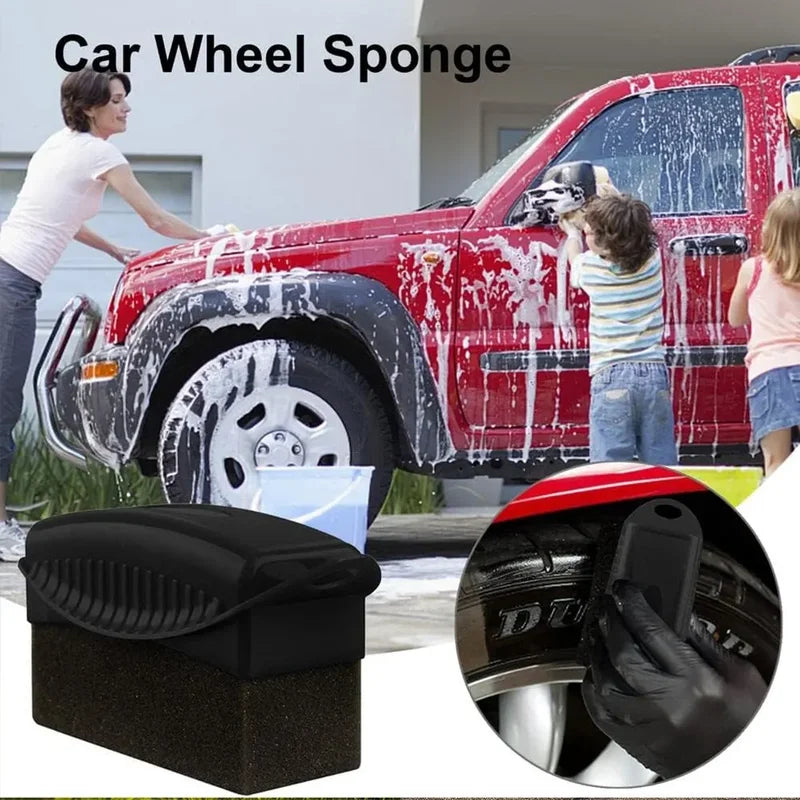 Car Tire Polishing Wipe Pad Set for Waxing & Cleaning - Durable Sponge Applicators